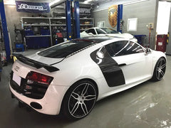 10-15 For Aud R8 V8 V10 COUPE GT style carbon fiber rear spoiler GT wing with base panel plate
