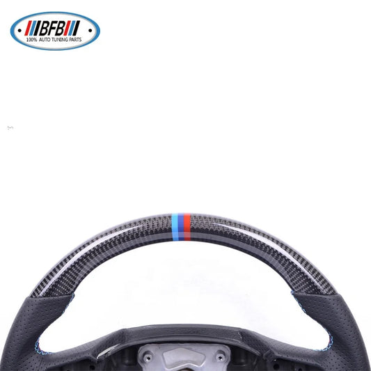 100% Real Carbon Fiber And Leather Steering Wheel for F10  Low Setting