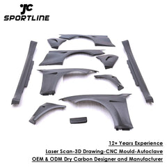 10 PCS/SET MA Style Fiber Glass F22 Wide Body Kit for BMW F22 M235 2 Series 2014-2015
