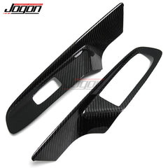 For Chevrolet Corvette C8 Dry Carbon Fiber Car Window Lift Switch Panel Frame Cover Trim for Convertible Interior Accessories