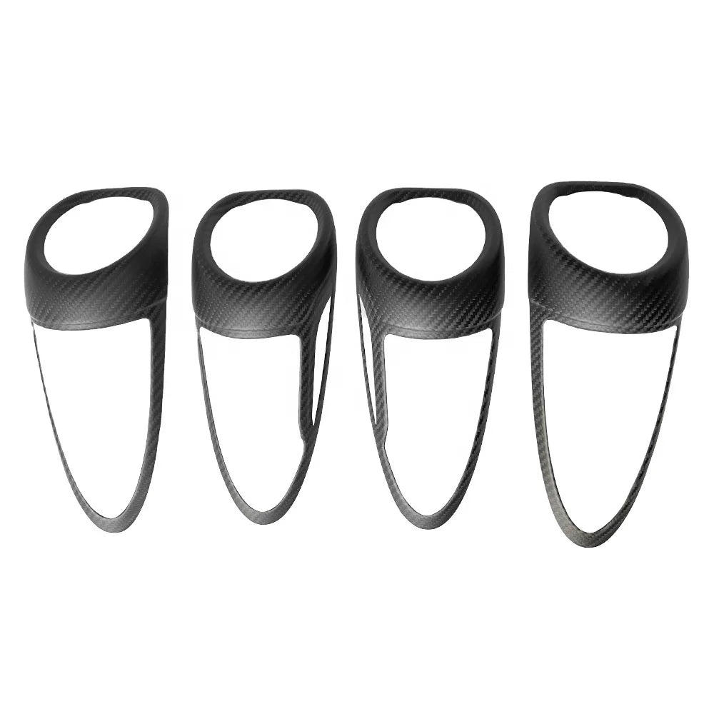 Real Carbon Fiber Matte Carbon Dashboard Air Conditioner Vent Grille Outlet Cover Trim For Porsche Boxster Cayman 718