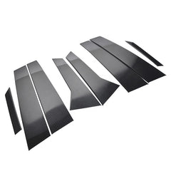 Middle Pillar 8 pcs For Porsche Macan 2014-2021 Dry Carbon Fiber Exterior Center Pillars