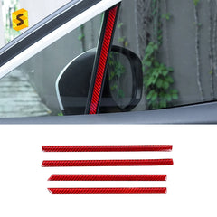 Shasha Carbon 4pcs Car Interior Accessories Trim Carbon Fiber Inner A Column/Rear Column Stickers For Subaru WRX 2022 2023