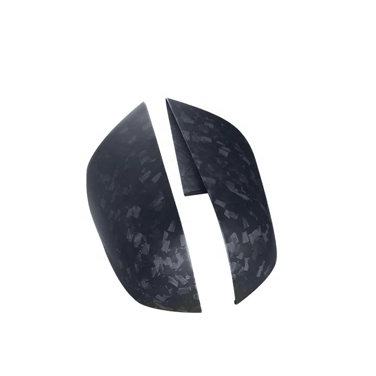 Real Dry Carbon Fiber Mirror Cover For Tesla Model Y Forged Matte Carbon Side Mirror Cover