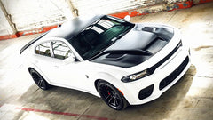 Redeye Style Carbon Fiber Front Hood Bonnet with vents For 2015-21 Dodge Charger SRT Hellcat