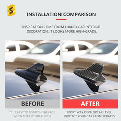 ES W-LKSS-140 Roof Antenna Frame Decal Cover Trim Antenna Carbon Fiber Shark Fin For LEXUS LS LX ES IS