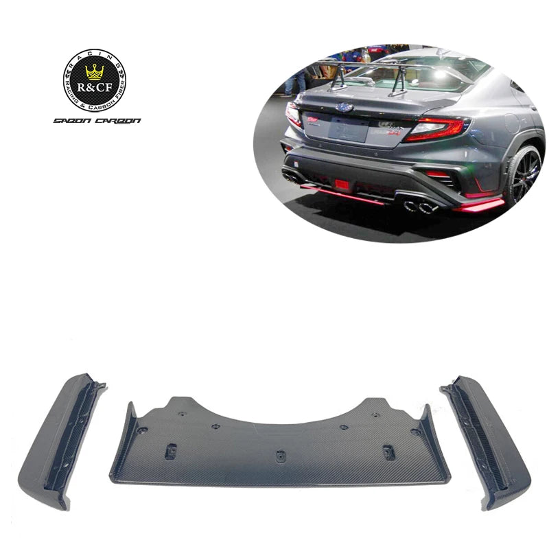 For 2022 Subaru WRX S4 VA12 OEM Sti-P style Carbon Fiber Rear Diffuser Spats Splitter