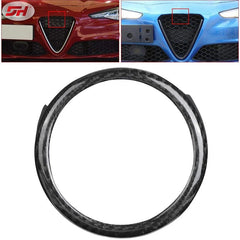 Auto dry Carbon fiber car exterior logo car outer ring for Alfa Romeo Giulia 2017-up
