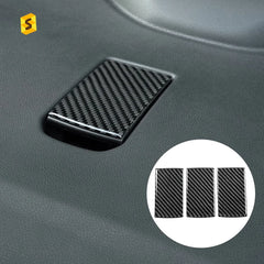 Shasha Carbon Fiber Car Interior Accessories Trim For Subaru WRX 3pcs Child Seat Hook Plate Sticker