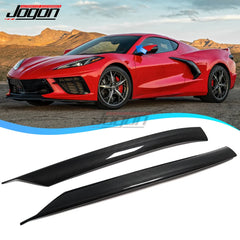 Real Carbon Fiber Car Exterior Windshield Pillar A Cover Trim For Chevrolet Corvette C8 2020-2023 Car Accessories