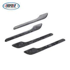 Carbon Fiber Door Trim Panel Add On Style Door Handle Cover For Tesla Model 3 2018+