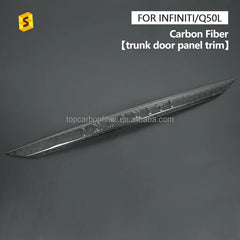 ES N-YFND-321 Car Interior Accessories Carbon Fiber Rear Trunk Bar for Infiniti Q50 Car Accessories Car Interior Trim