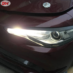 For Alfa Romeo Giulia 2017-up Automobile Dry Carbon Fiber Stick-on Light Trim Headlight Eyebrow Stickers