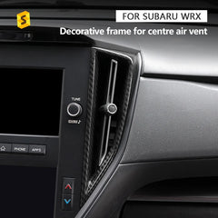 Shasha Carbon Real Carbon Fiber Interior Accessories For Subaru WRX 2pcs Center Air Outlet Frame Cover Trim