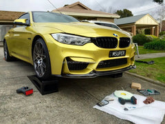 V style Carbon Fiber Front Bumper Lip Spoiler For BMW F80 F82 F83 M3 M4