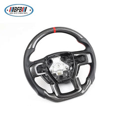 Customized Carbon Fiber With Red Strip Steering Wheel For Ford Raptor FJ150