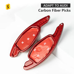 ES Real Dry Carbon Fiber 3K Paddle Shifters Extensions For Audi  Car Interior Accessories