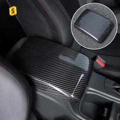 Shasha Carbon Car Armrest Box Cover Real Carbon Fiber Interior Accessories Decoration Protection For Subaru WRX
