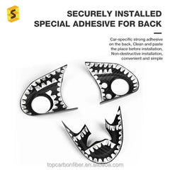 ES Real Carbon Fiber Steering Wheel Button Frame Cover For MINI Clubman F54 F55 F56 F57 F60 Car Interior Trim