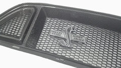 Fits 2015-17 Mustang Front Bumper Grille R Style Carbon Fiber Front Bumper Grille Trim Cover For Ford Mustang
