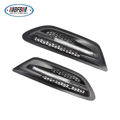 With Light Replacement ABS Matt Black Side Vent Fender For F10 M5 style 2012-2016 Side Signal Lamp Cover