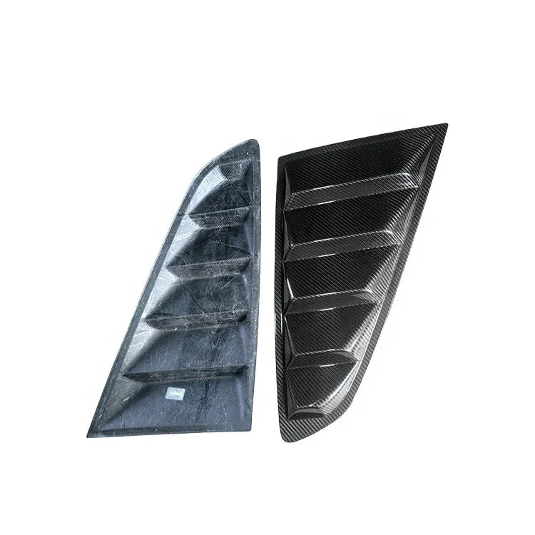 For Ford Mustang 2015-2021 Side Scoop Vent 1/4 Quarter Panel Dry Carbon Fiber Side Window Louvers