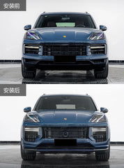 turbo GT bodykit front bumper door panel wheel brow sideskirt turbo GT middle lip carbon fiber rear lip for porsche cayenne 2024