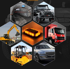 New Amber/Yellow Roof Top Led Caution Flashing Light Short Row Ceiling Lamp Truck Led Warning Light