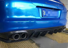 10-13  Carbon Fiber Rear Bumper Spoiler Diffuser Lip For Porsche Panamera 970.1