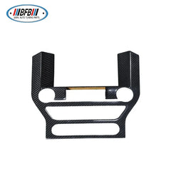 Real dry Carbon Fiber add on style Multi-media Console Frame Cover Trim For  Mustang 2015-2017