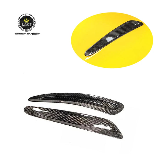 1 pair for Toyota GR Supra A90 Dry Carbon Fiber Hood Trims Vents 2019+