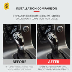 ES Car Interior Accessories Trim Real Carbon Fiber S60 XC60 V40 V60 S80L Gear Shift Knob For Volvo Accessories