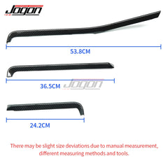 Dry Carbon Fiber Central Console Dashboard Strip Trim For Corvette C8 Z51 Stingray Coupe 2020 2021 2022 Interior Car Accessories