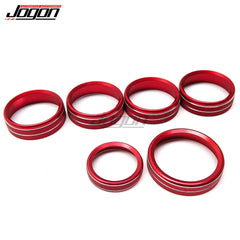 For Ford F150 2015-2020 Air Conditioning Ring Cover Center Console Switch Button Circle Trim Car Styling Interior Accessories