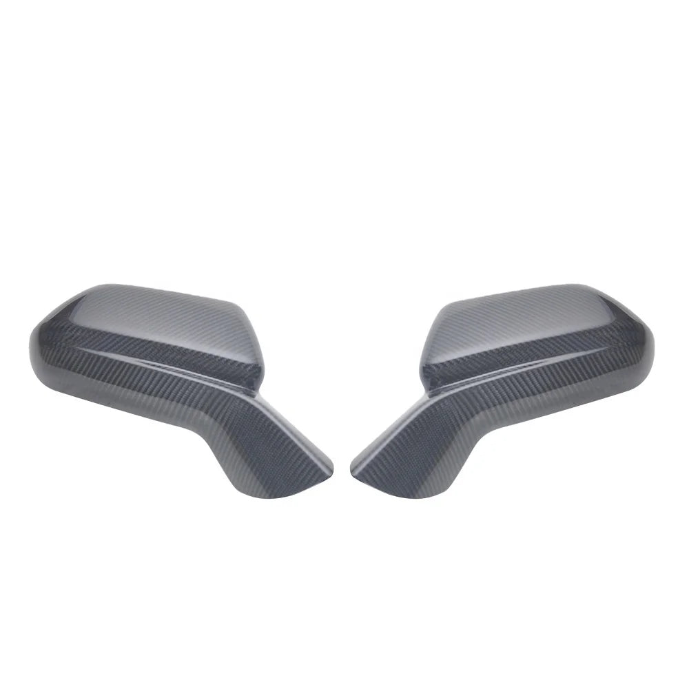 Glossy Black Carbon Mirror Cover Add On Style Fit For 2016-2022 Chevy Camaro