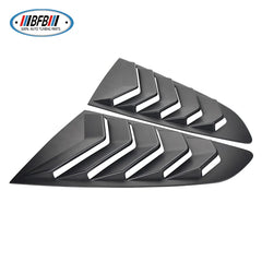 Car Accessories Matte Black 1/4 Quarter Side Window Louvers Scoop Cover Vent for Ford Mustang 2015up