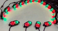 2023 New 8 12 16pods RGBW Chasing Led Rock Light Car Underglow Decking Lights Kit Bluetooth Control