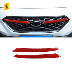 Shasha Carbon Car Exterior Accessories Real Soft Carbon Fiber 2pcs Car Front Grille Sticker For Subaru WRX 2022 2023