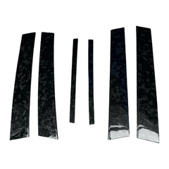 Forge Carbon Car Exterior Window Middle B-Pillars post Cover Panel Protective Trims for Infiniti Q50 2015-2020