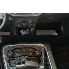For Dodge Charger 2015-2020 Real Dry Carbon Fiber Central Control CD Panel Cover Trim