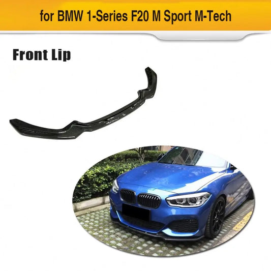 1 Series F20 M Sport M tech Carbon Fiber front bumper lip spoiler for BMW 120i 16-18