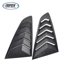 Car Accessories Matte Black 1/4 Quarter Side Window Louvers Scoop Cover Vent for Ford Mustang 2015up