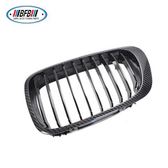 For E46 2DR 1998-2001 Carbon Fiber Glossy Black Front Grille Front Kidney Grill