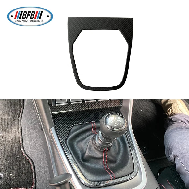 Real Dry Carbon Matte Carbon Gear Shift Panel Cover Gear Box Frame For Subaru BRZ For Toyota 86 2022up