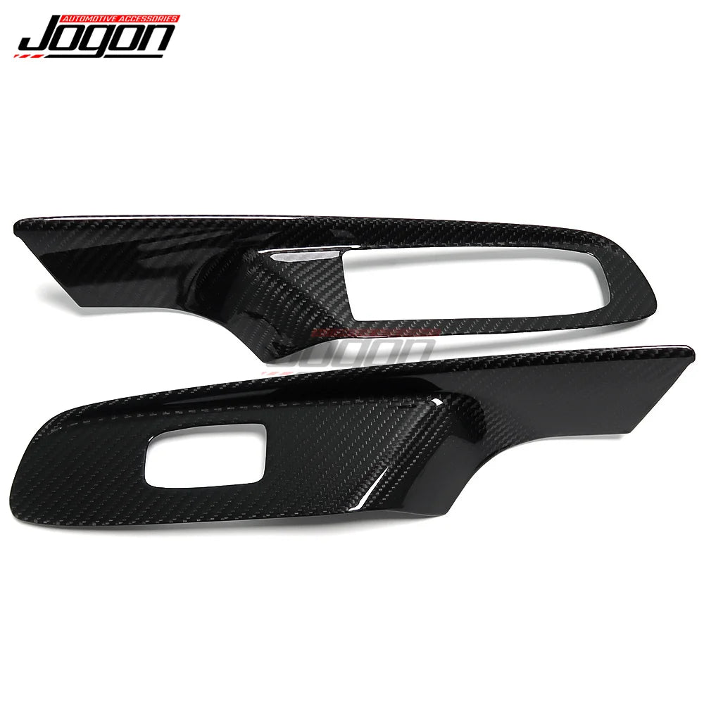 For Chevrolet Corvette C8 Dry Carbon Fiber Car Window Lift Switch Panel Frame Cover Trim for Convertible Interior Accessories