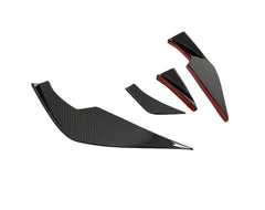 2021+ 4PC Carbon Fiber Canards Set For G80 Factory OEM Custom VS Style Front Bumper Splitter Trim Winglet Fit For BMW G8X M3 M4