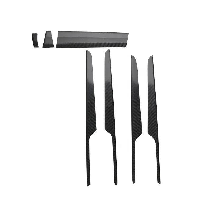 7PCS Real Carbon Fiber Interior Trims Dash Kit Door Trims for Porsche Macan 2014-2017
