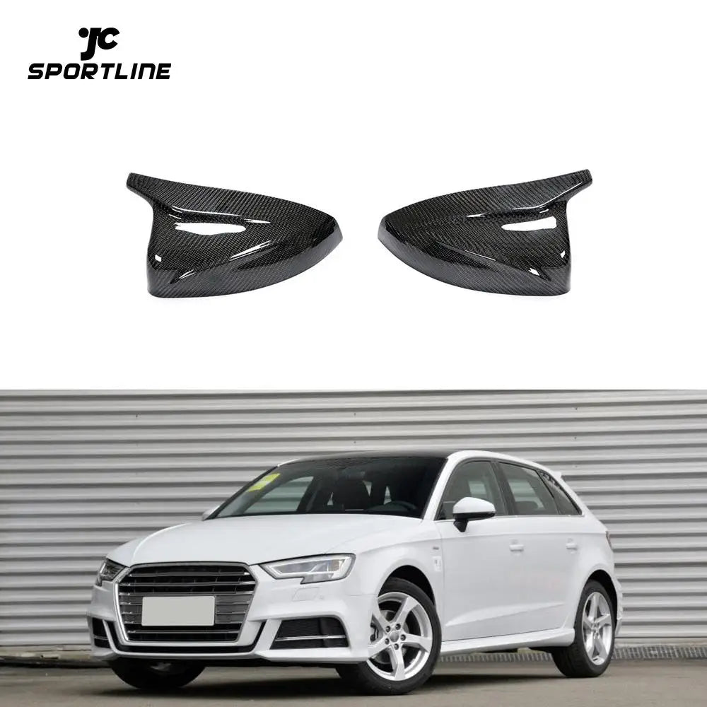 1 Pair Carbon Fiber A3 Side View Mirror Covers For Audi  S3 2014-2020