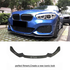 1 Series F20 M Sport M tech Carbon Fiber front bumper lip spoiler for BMW 120i 16-18