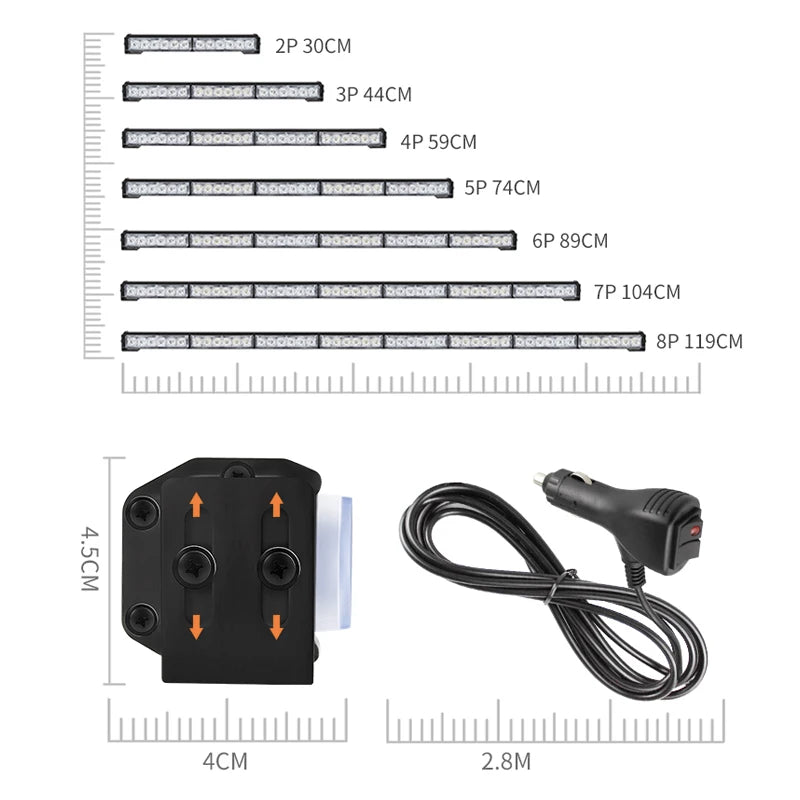 ATV UTV Offroad Led Rear Chase Strobe Light Bar Flashing Warning Light